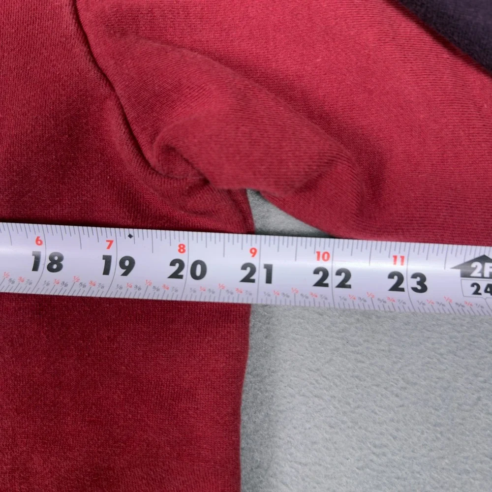 Nike Sportswear Half Zip Sweatshirt Mens Large Burgundy Maroon Color Block